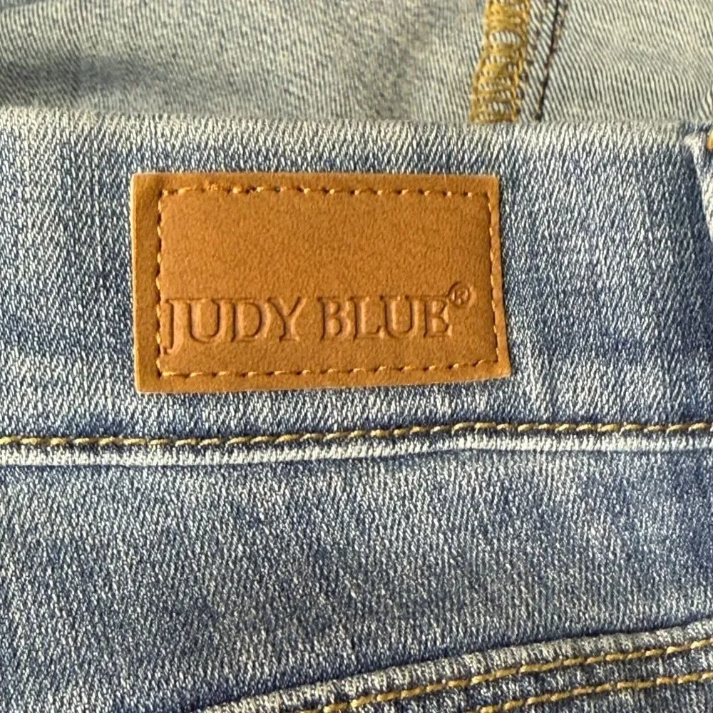 Judy‎ Blue Jeans Womens 3 26 Blue Skinny Fit Distressed Pull On Jegging JB88255